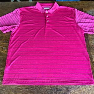 Men’s Grand Slam Vibrant Pink Polo Shirt (119)